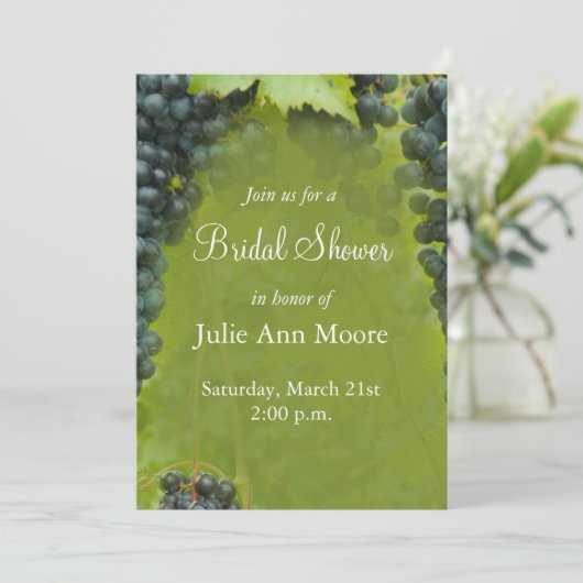 Wijngaard Theme Vrijgezellenfeest Kaart (Staand voorkant)