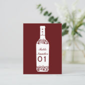 Wijngaard Trouwtafel Nummers Briefkaart (Staand voorkant)