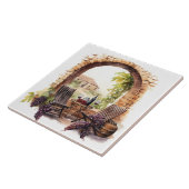 Wijngaard Waterverf Print Tegel Tegeltje (Zijkant)