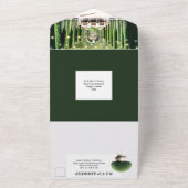 Wijngaard wijn boerderij formeel dineren populier  all in one uitnodiging (Buitenkant)