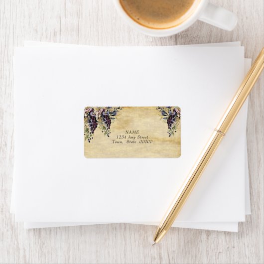 Wijngaard, wijnmakerij aquarel etiket (Insitu)