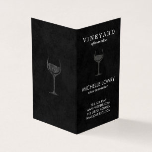 Wijngaard Wine Lux Black Visitekaartjes
