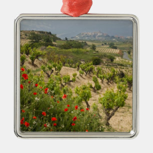 Wijngaarden bij Laguardia, hoofdstad van La Rioja Metalen Ornament