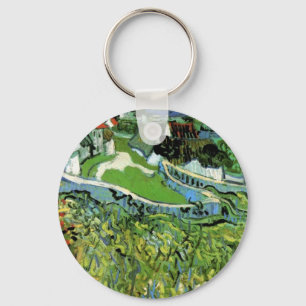 Wijngaarden met uitzicht op Auvers van Vincent van Sleutelhanger