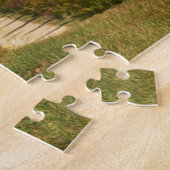 Wijngaarden, wijnstokrassen en wijngaarden legpuzzel (Zijkant)