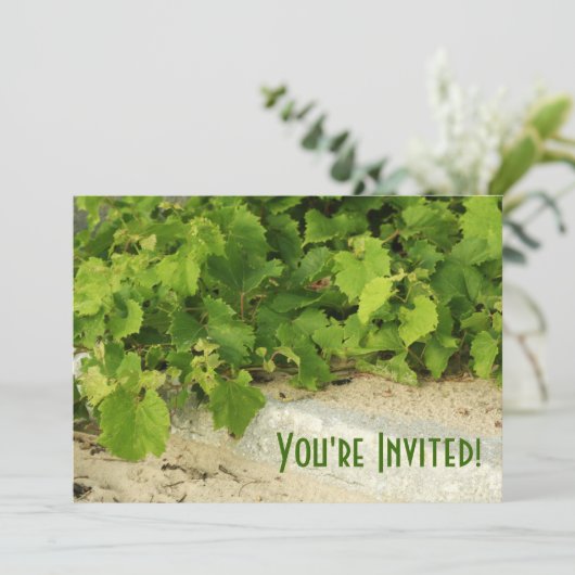 wijngaarduitnodiging kaart (Staand voorkant)