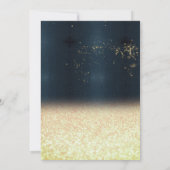 Wijngassballonnen Gold Glitter Blue Retirement Kaart (Achterkant)