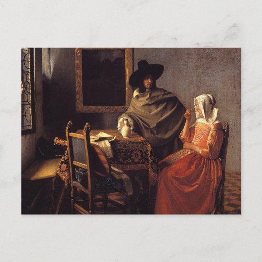 Wijnglas Briefkaart (Voorkant)