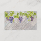 Wijnglas en fles | wijnmakerij | rustiek hout visitekaartje (Achterkant)