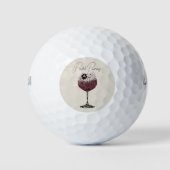 Wijnglas en Paws Perfecte Pairing Golfballen (Voorkant)