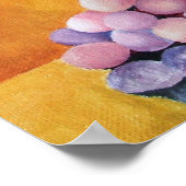 Wijnglas en wijndruiven poster (Hoek)