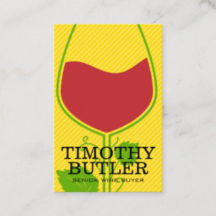 Wijnglas en wijngaarden Logo Visitekaartje