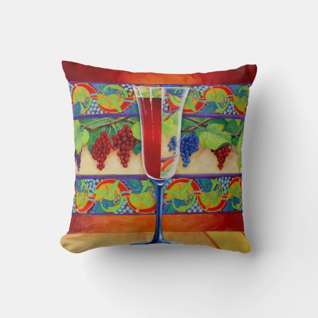 Wijnglas halfvol kussen (Voorkant)