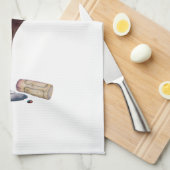 Wijnglas Kunst op maat van Logo Theedoek (Quarter Fold)