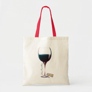 Wijnglas Kunst op maat van Logo Tote Bag
