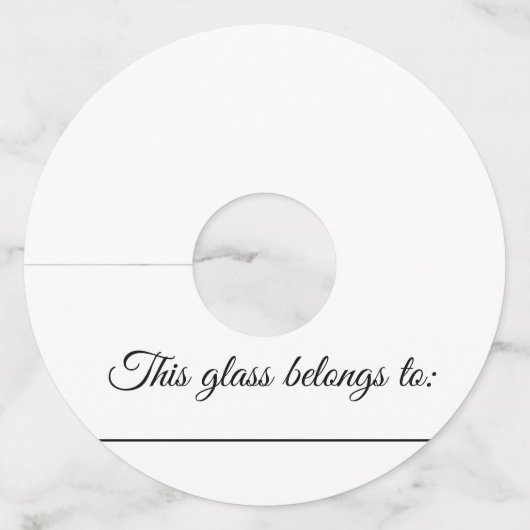 Wijnglas Labels Identifier Marker Papier Aanpassen (Voorkant)