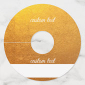 Wijnglas Labels Identifier Marker Papier Goud (Achterkant)