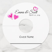 Wijnglas Labels Identifier Marker Papier Trouwen (Voorkant)