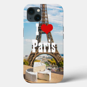 Wijnglas met brieskaas op Eiffeltoren iPhone 13 Hoesje