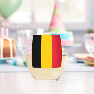 Wijnglas met vlag van België Zonder Voet