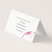 Wijnglas pictogram wijnvlek visitekaartjes (Achterkant)