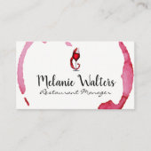 Wijnglas spatten | Wijngaard  Visitekaartje (Voorkant)