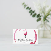 Wijnglas Splash en Stain Visitekaartje (Staand voorkant)