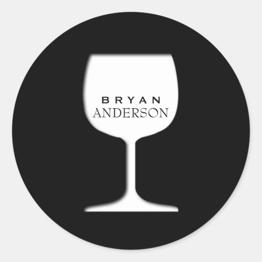 Wijnglas Sticker (Voorkant)