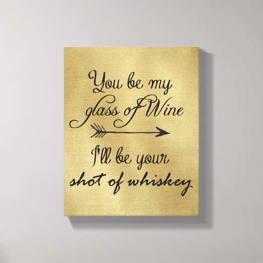 Wijnglas van whisky canvas afdruk (Voorkant)