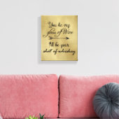 Wijnglas van whisky canvas afdruk (Insitu (Woonkamer))
