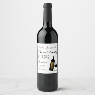 Wijnglas Wijn Etiket