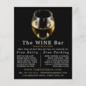 Wijnglas, wijnstang/wijnmoer Adverteren Flyer (Voorkant)