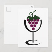 Wijnglazen druiven briefkaart (Voorkant / Achterkant)