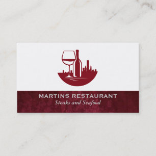 wijnglazen fles   City Skyline Visitekaartje