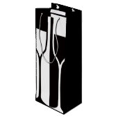 Wijnglazen flesontwerp Cadeaus Wijn Cadeautas (Achterkant Gekanteld)