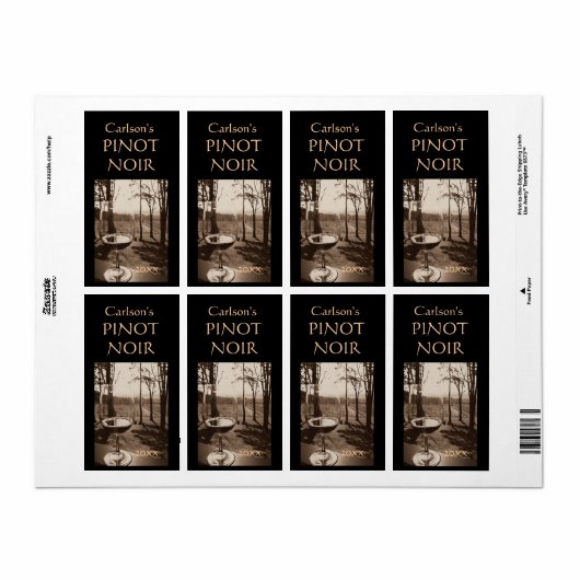 Wijnglazen Homemade Wine Labels (Full Sheet)