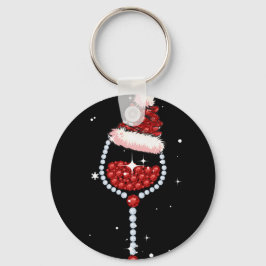 Wijnglazen kerstcadeautjes voor kerstwijn sleutelhanger