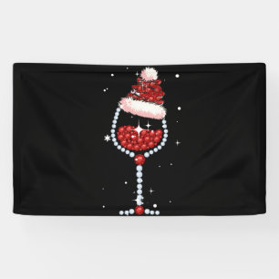 Wijnglazen kerstcadeautjes voor kerstwijn spandoek