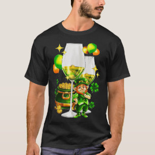 Wijnglazen Klaver Ierse Shamrock St Patricks Day T-shirt
