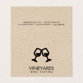 Wijnglazen | Ledertextiel Visitekaartjes (Buitenkant ongevouwen)