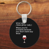 Wijngry Funny Wine Lover Definition Sleutelhanger (Voorkant)