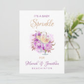 *~* Wijnkaas SPRINKLE Baby shower Kaart (Staand voorkant)