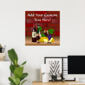 Wijnkaas tafelscheen poster (Thuiskantoor)