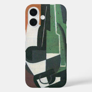 Wijnkarafflesfles door Juan Gris, Vintage Cubisme iPhone 16 Hoesje