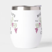 Wijnkelder gepersonaliseerde naam | Druiven en bla (Links)