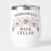 Wijnkelder gepersonaliseerde naam | Druiven en bla (Voorkant)