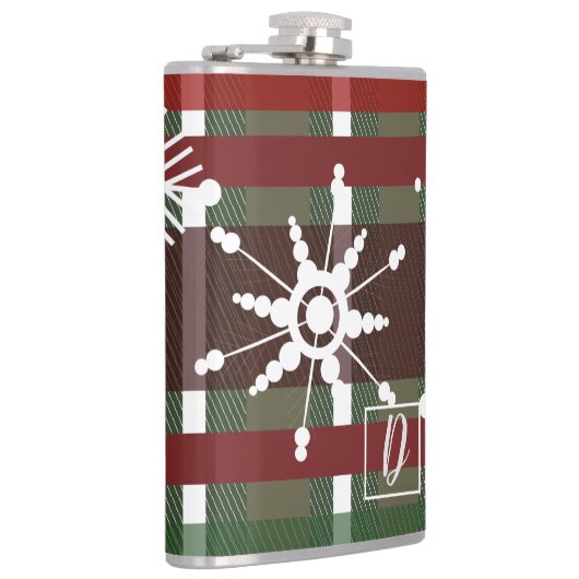 Wijnkeuken Initiaal met geplakt snoepkerst Heupfles (Rechts)