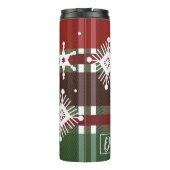 Wijnkeuken Initiaal met geplakt snoepkerst Thermosbeker (Achterkant)