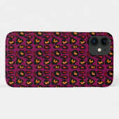 Wijnkleurig patroon plus zwart perzik rood ontwerp Case-Mate iPhone case (Achterkant (horizontaal))