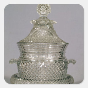 Wijnkoeler, c.1815-20 vierkante sticker